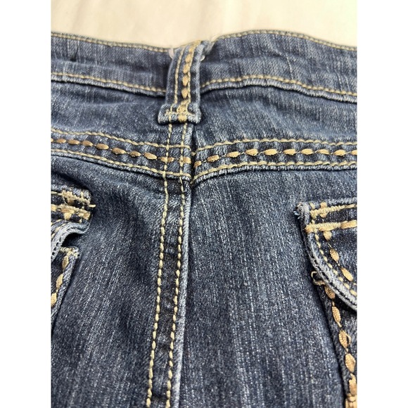 Cato Premium Womens Plus Size 16WP Dark Wash Embroidered Contrast Stitch Jean D4 - Picture 16 of 16